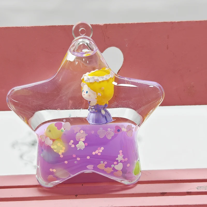 Five-Pointed Star Liquid Keychain Five-Pointed Star Liquid Keychain