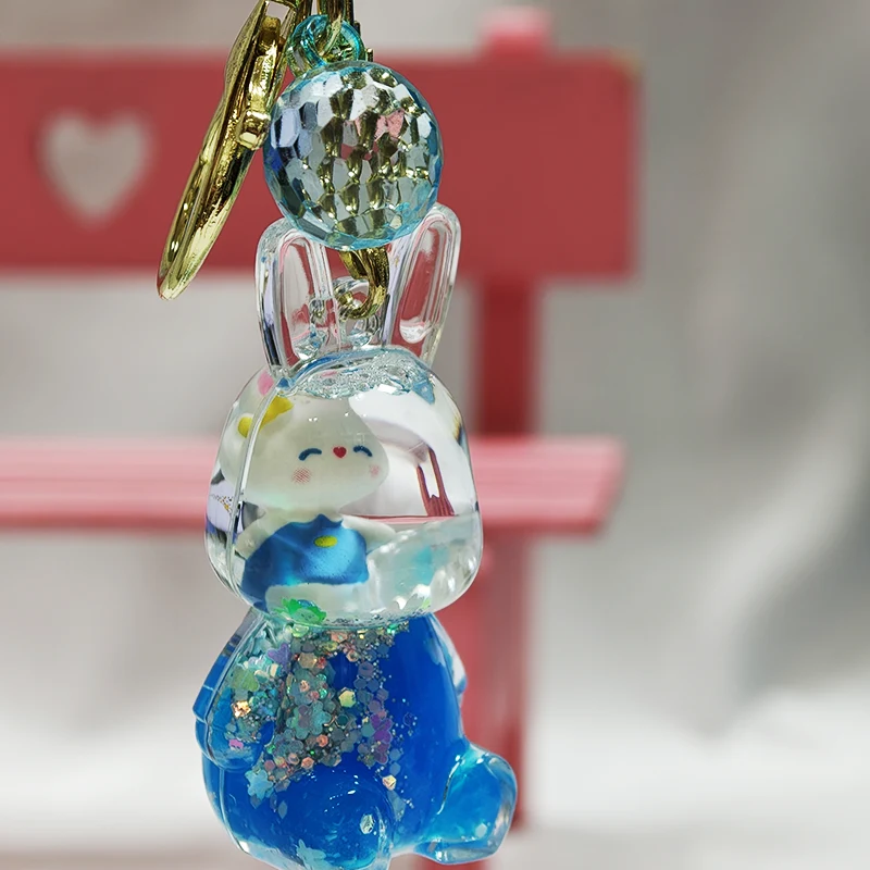 Vloeibare Bunny sleutelhanger