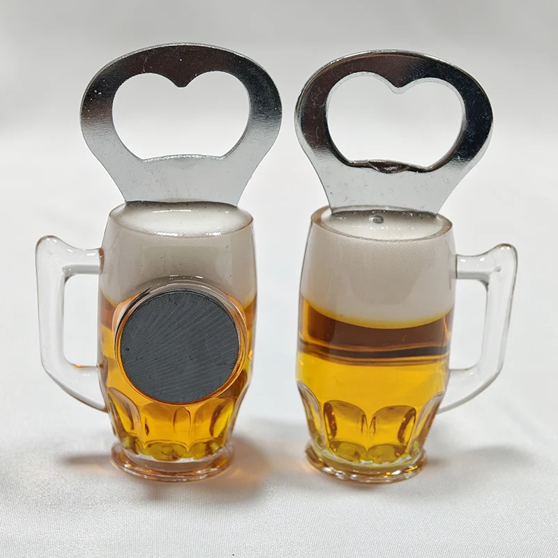 Gesimuleerde biermokopener Creatieve koelkastmagneet
